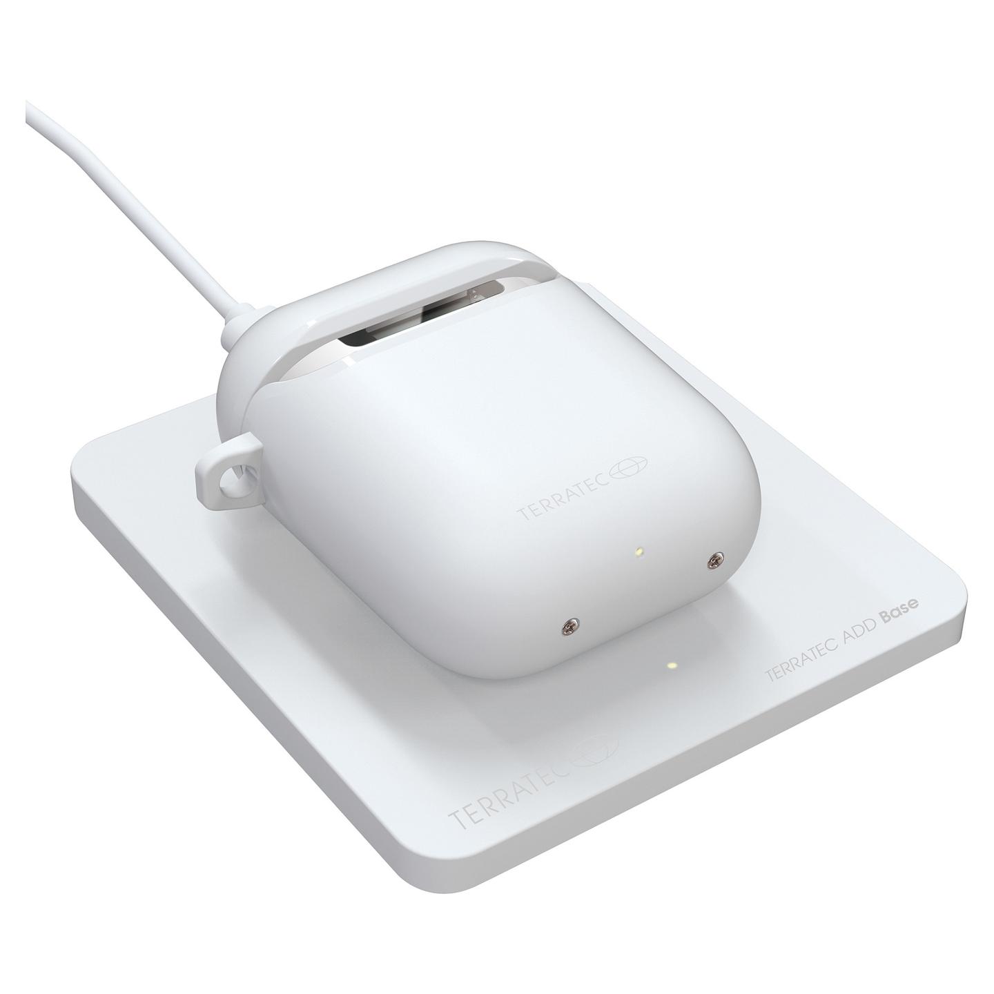 Aksesorë për kufje TERRATEC ADD Case / Apple AirPods / Polikarbonat / Karikim – Bardhë - 2