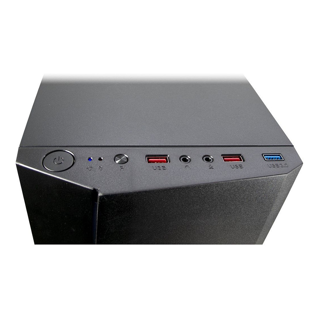 Kasë PC Inter-Tech B-02 / Midi Tower / ATX / 1x 120mm RGB Fan / 3x 3.5" + 2x 2.5" Bay / Acrylic Side Panel / RGB - Zezë - 8