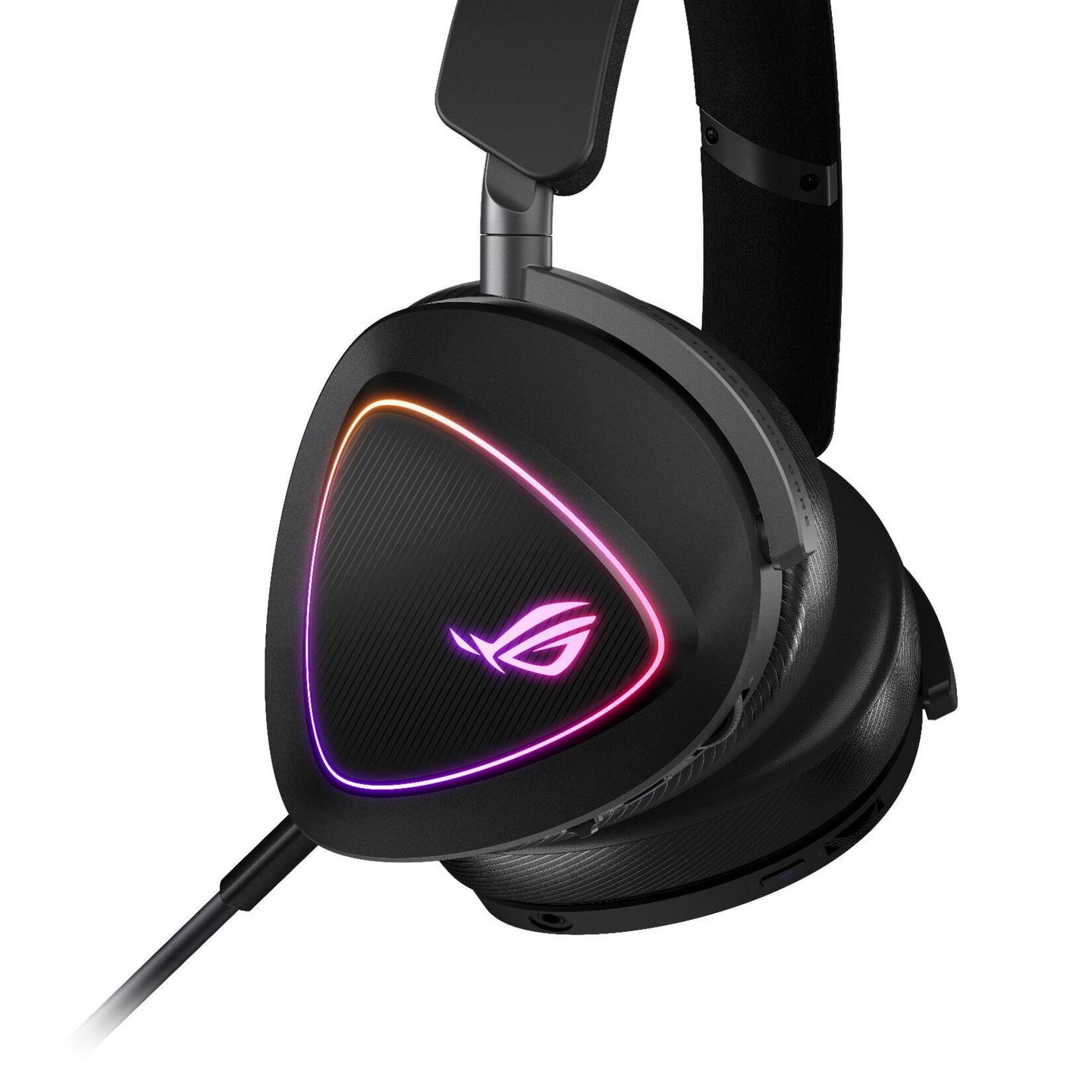 Kufje Gaming ASUS ROG Delta II / Wireless 2.4GHz+Bluetooth+3.5mm / Driverë 50mm / 7.1 Surround / Mikrofon - Zezë - 2