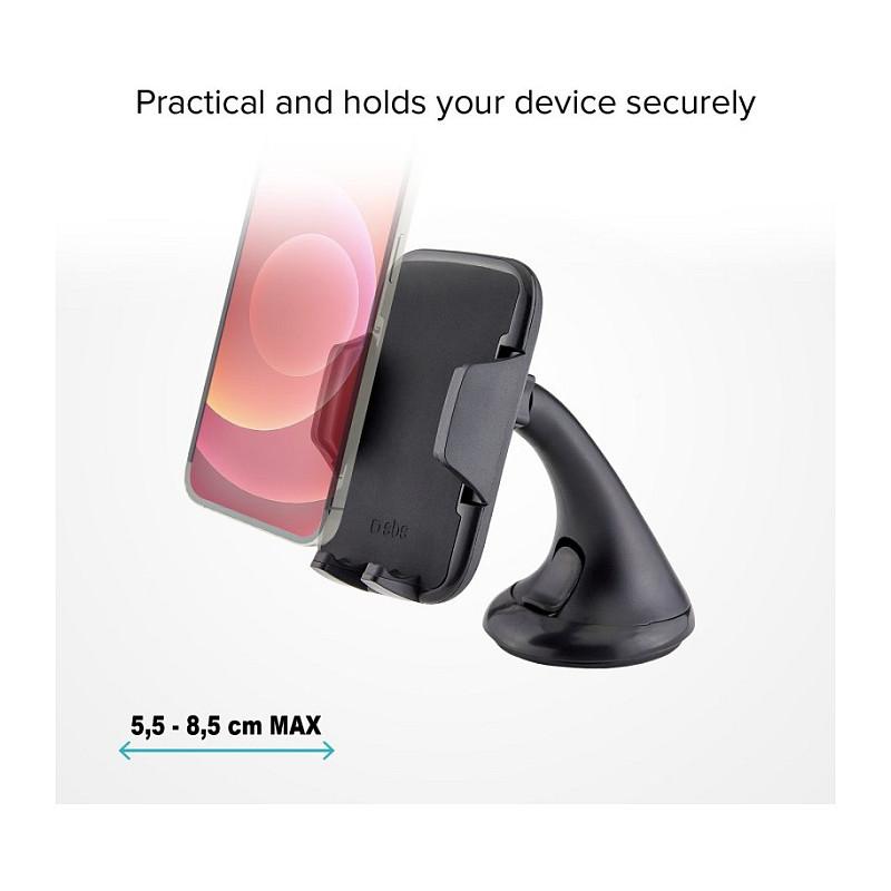Mbajtës telefoni për veturë SBS TE0UCH1AW, Ventuzë, 360°, 55–85mm - Zezë - 3