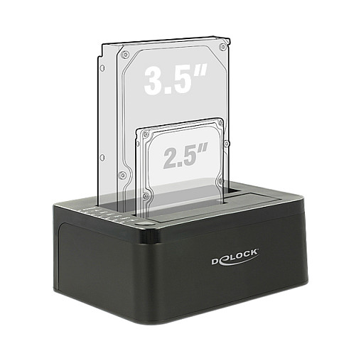 Docking Station DeLOCK 62661 / 2-Bay / 2.5"/3.5" / SATA / USB 3.2 Gen 1 / Clone - Zezë - 4