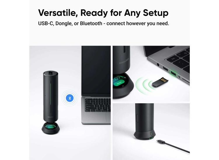 Aksesor për Konferencë Insta360 Wave for Business / 8 Mikrofonë / AI Recording / Bluetooth / USB - Zezë - 3