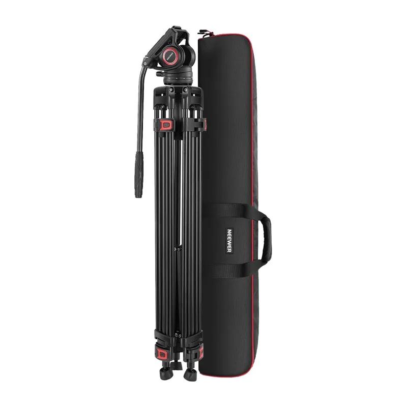 Tripod për Kamerë Neewer TP74, Fluid Head, 86-187cm, 8kg, 360°, Alumin, Çantë Transporti - Zezë - 2