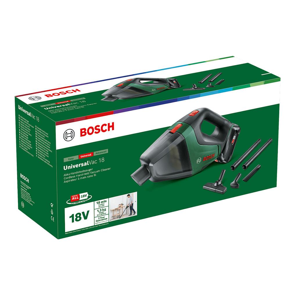 Fshesë me Vakum Bosch Universal Vac 18 / 18V / 20min / 2-në-1 / Pa qese - Zezë/Gjelbër - 3