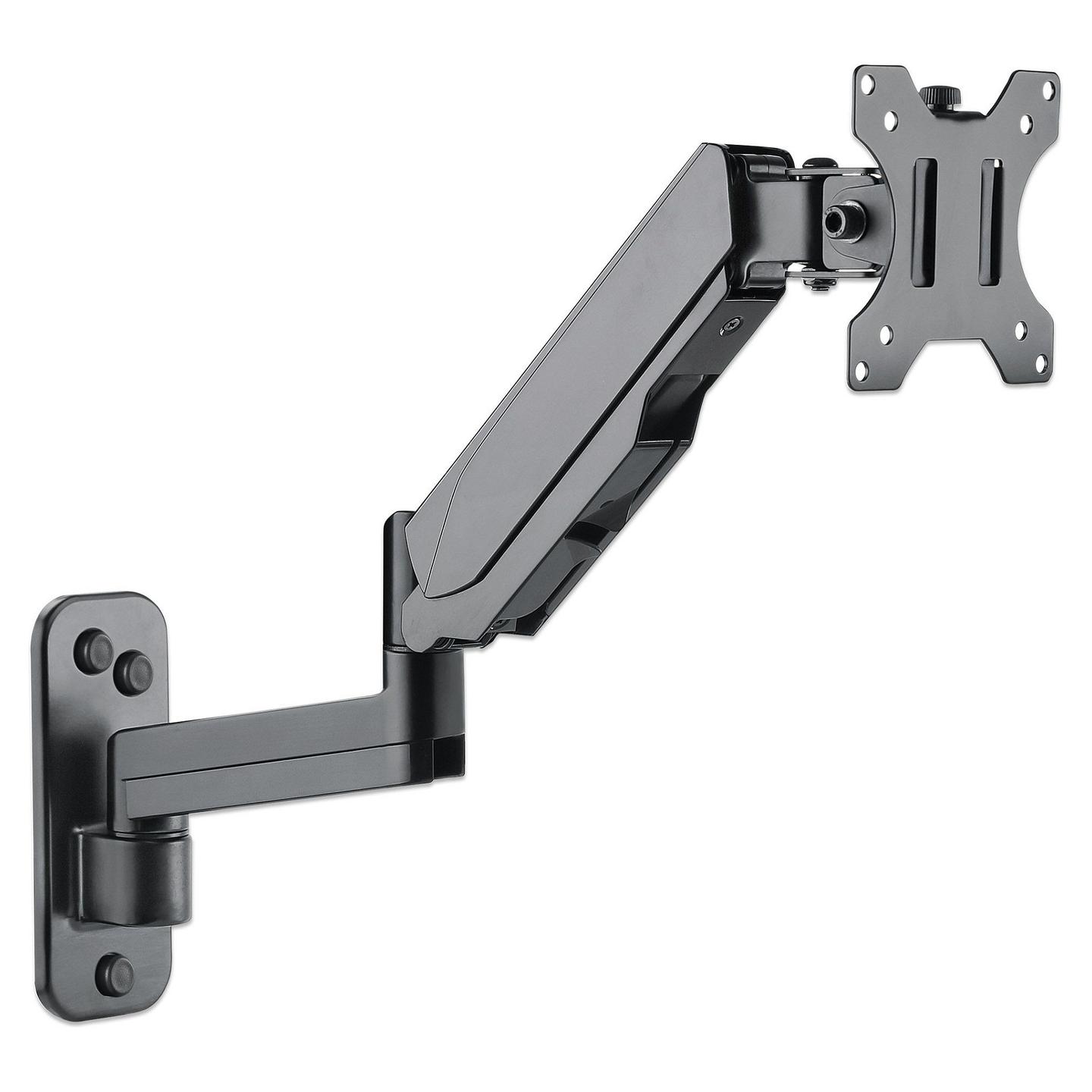 Mbajtëse Muri për Monitor Manhattan 461610 / 1 Monitor / 17"-32" / 8kg / Gas Spring / Tilt ±35° / Swivel ±90° - Zezë - 6