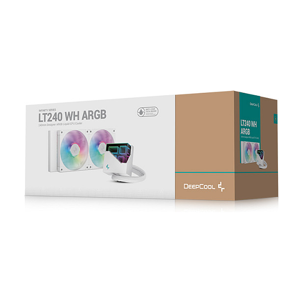 Ftohës për Procesor DeepCool LT240 WH ARGB / 240mm / 2x120mm / 600-2400RPM / ARGB - Bardhë - 6