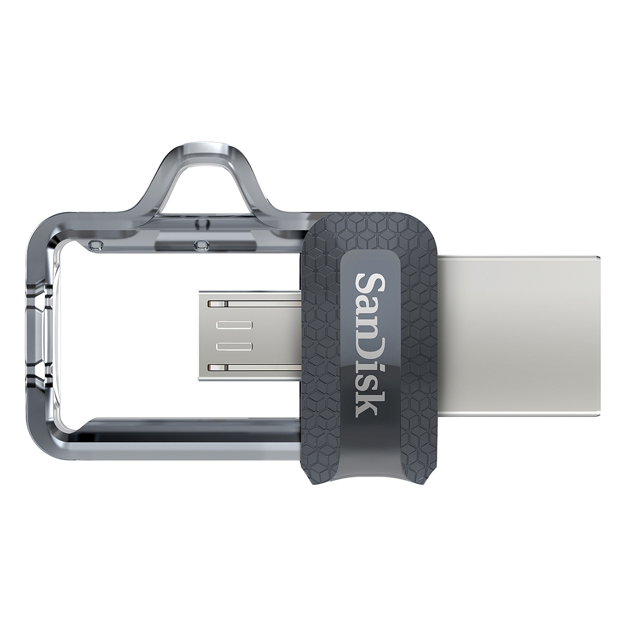 USB Flash Drive SanDisk Ultra Dual m3.0 / 128GB / USB Type-A + Micro-USB / USB 3.0 - Transparente - 7