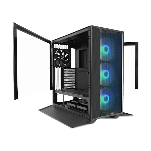 Kasë Lian Li LANCOOL III RGB / Midi Tower / E-ATX / 4x 140mm PWM ARGB Fan / Tempered Glass - Zezë - 2