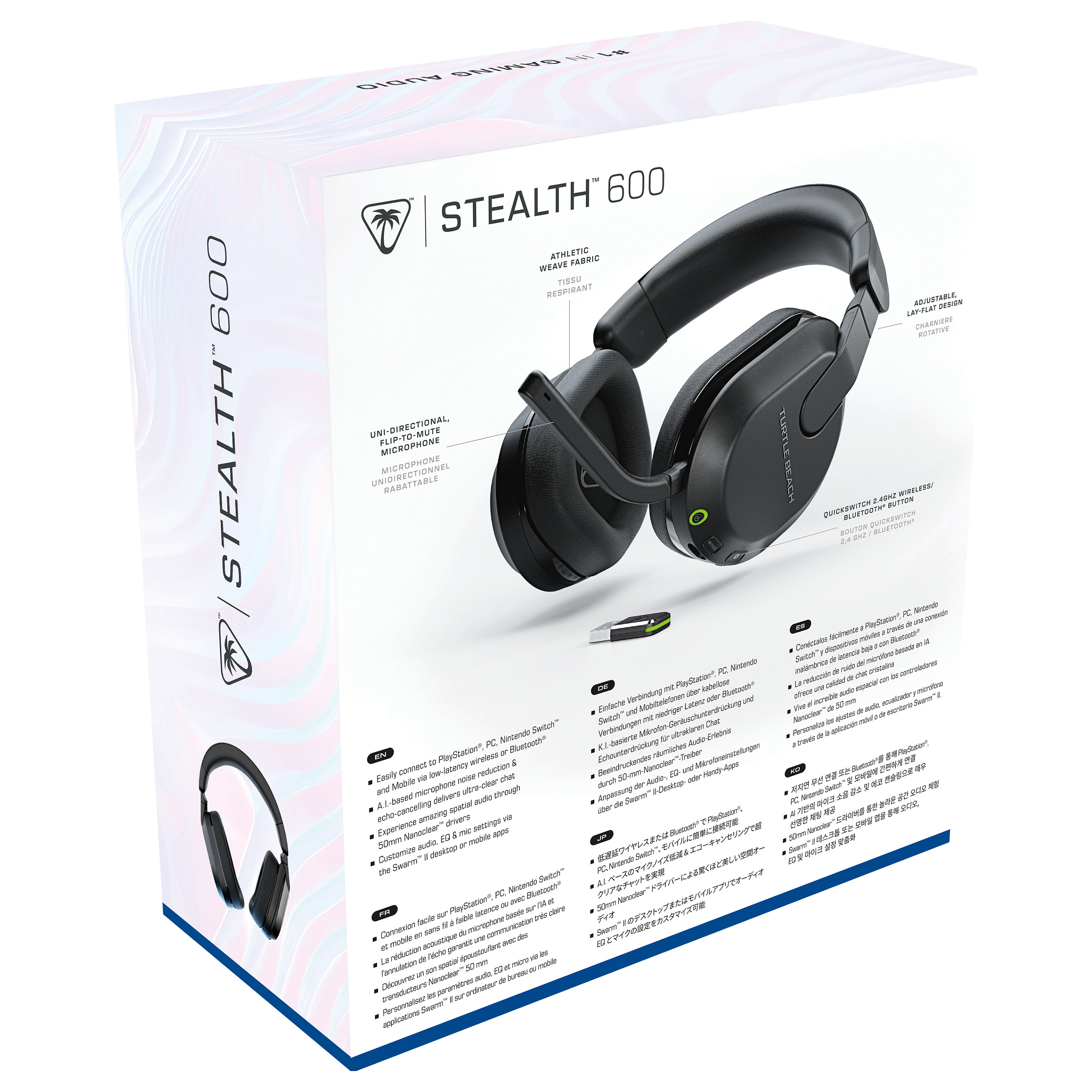 Kufje Gaming Turtle Beach Stealth 600 Gen 3 / 50 mm / Wireless 2.4 GHz + Bluetooth 5.2 / 80 orë – Zezë - 12