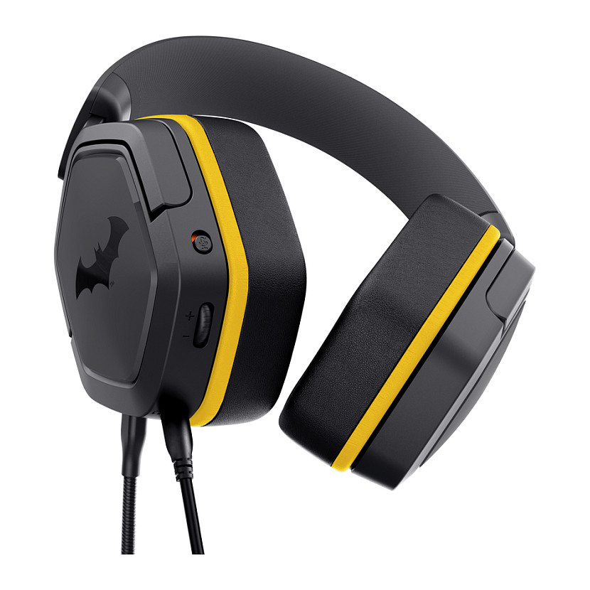 Kufje Gaming me kabllo Trust GXT 492BM Carus / Batman Edition / Over-Ear / 50 mm / 3.5 mm / Mikrofon i shkëputshëm / 1.2 m – Zezë / Verdhë - 4