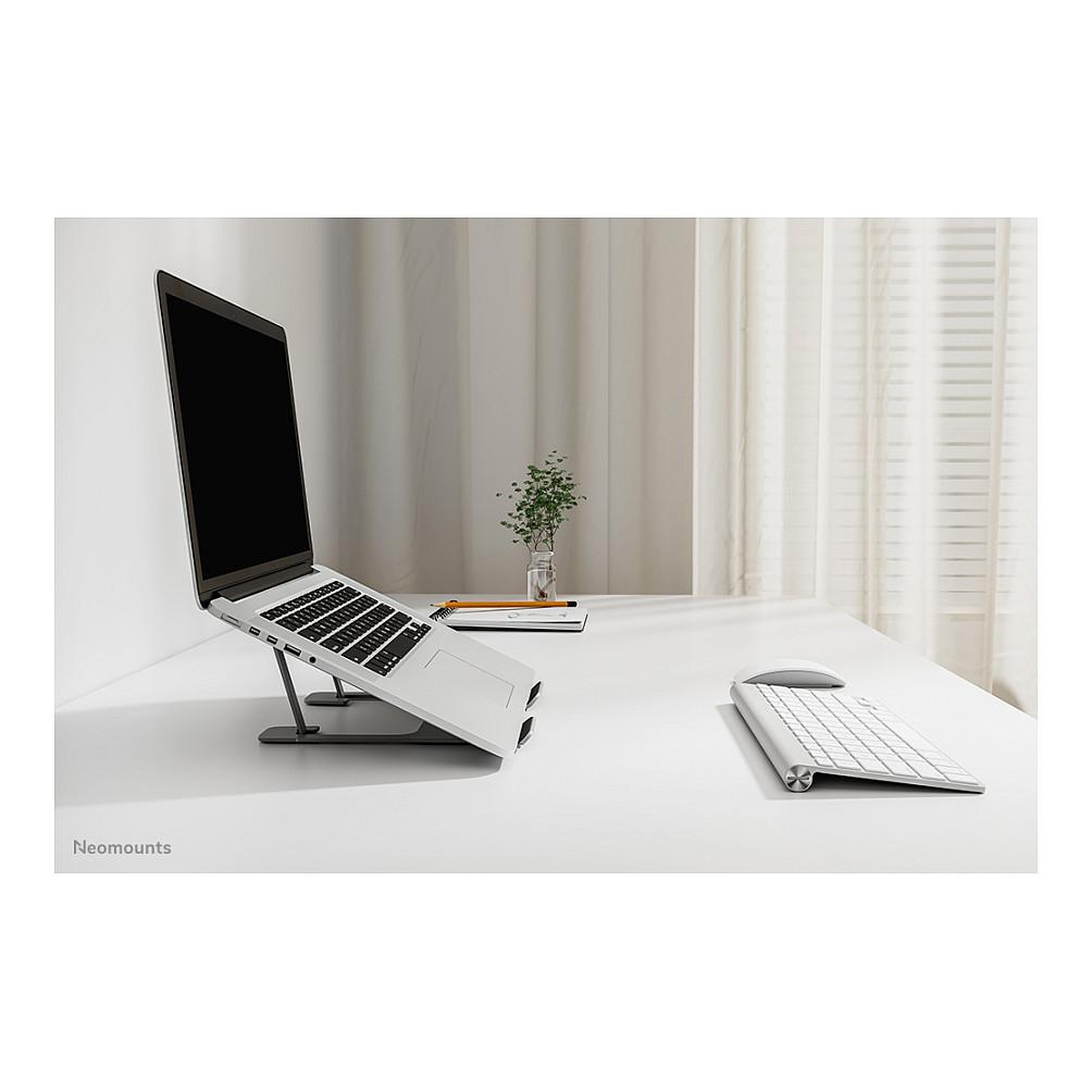 Mbajtës për Laptop Neomounts NSLS085GREY, 10"-17", i Palosshëm, 6 Pozicione, deri 5kg, Aluminium - Hiri - 8