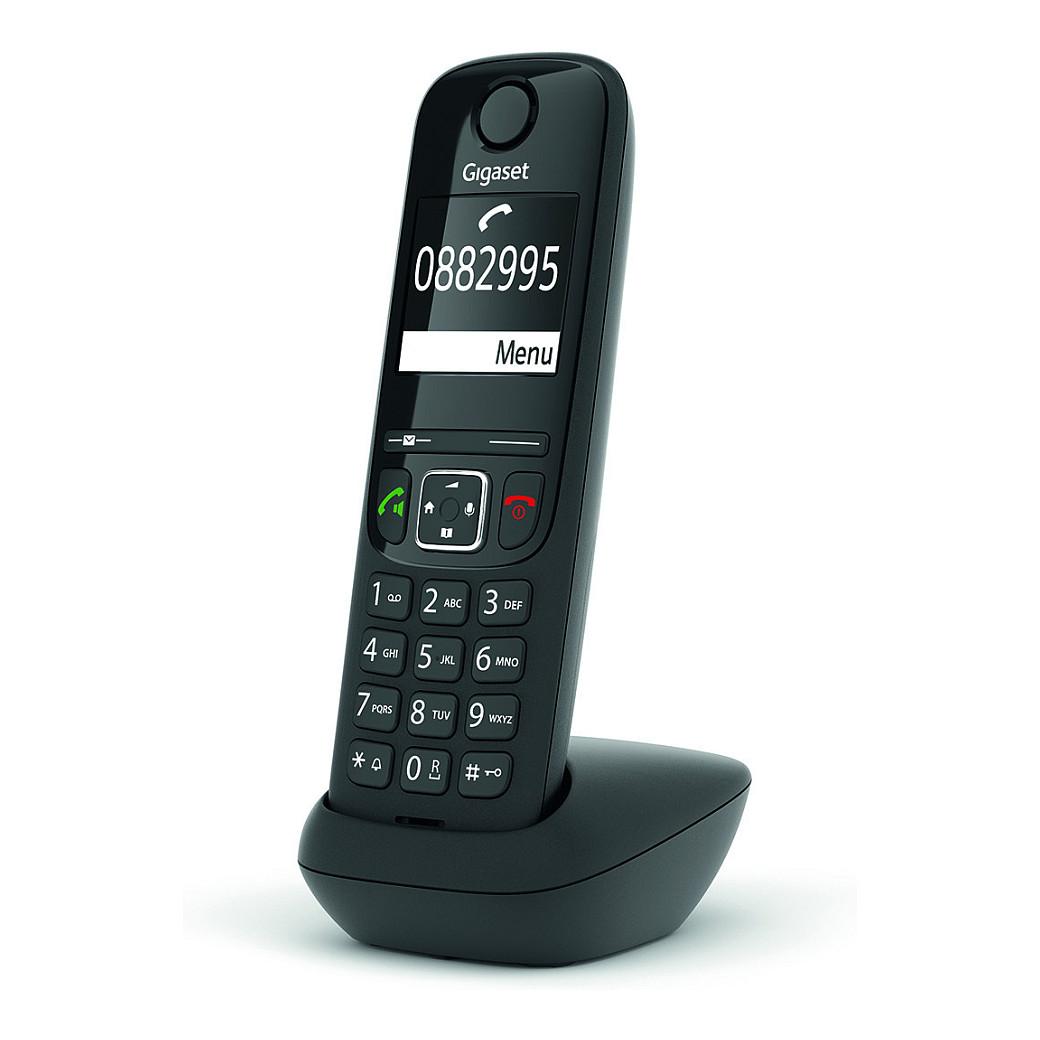 Telefon i Thjeshtë Gigaset AS690HX, 2" LCD, DECT/GAP, CAT-iq 2.0, deri në 150 Kontakte - Zezë - 4