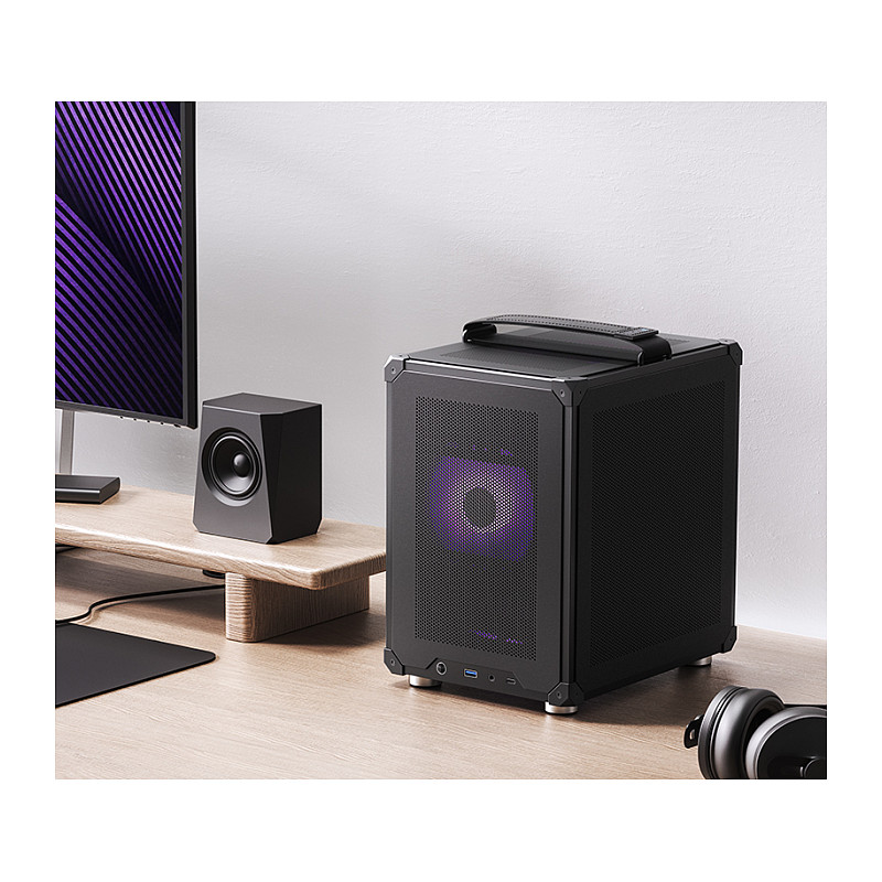 Kasë PC JONSBO C6 Handle / Mini Tower / Micro-ATX / Mini-ITX / Mesh - Zezë - 3