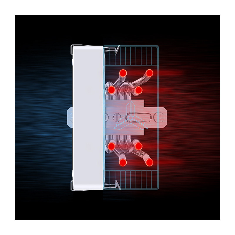 FtohĂ«s pĂ«r Procesor Jonsbo CR-1000 EVO RGB / 120mm PWM Fan / 4Ă Heatpipe / RGB / AM4/AM5 / LGA1150/1151/1155/1156/1200/1700/1851 â BardhĂ« - 24