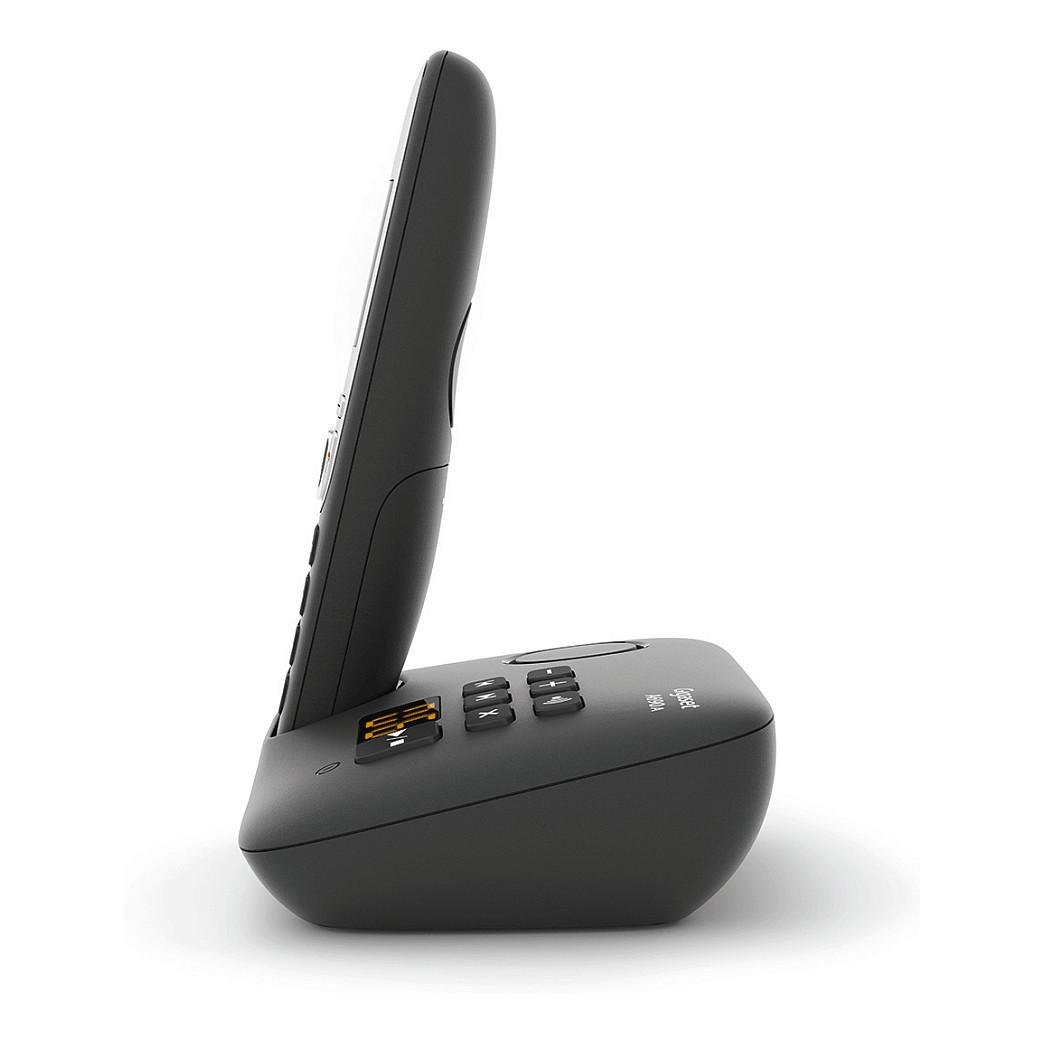 Telefon DECT Gigaset A690A / S30852-H2830-B101 / 1 Aparat / Sekretar Telefonik / Ekran 2" / 100 Kontakte / Hands-Free / Deri 14 orë Bisedë – Zezë - 2
