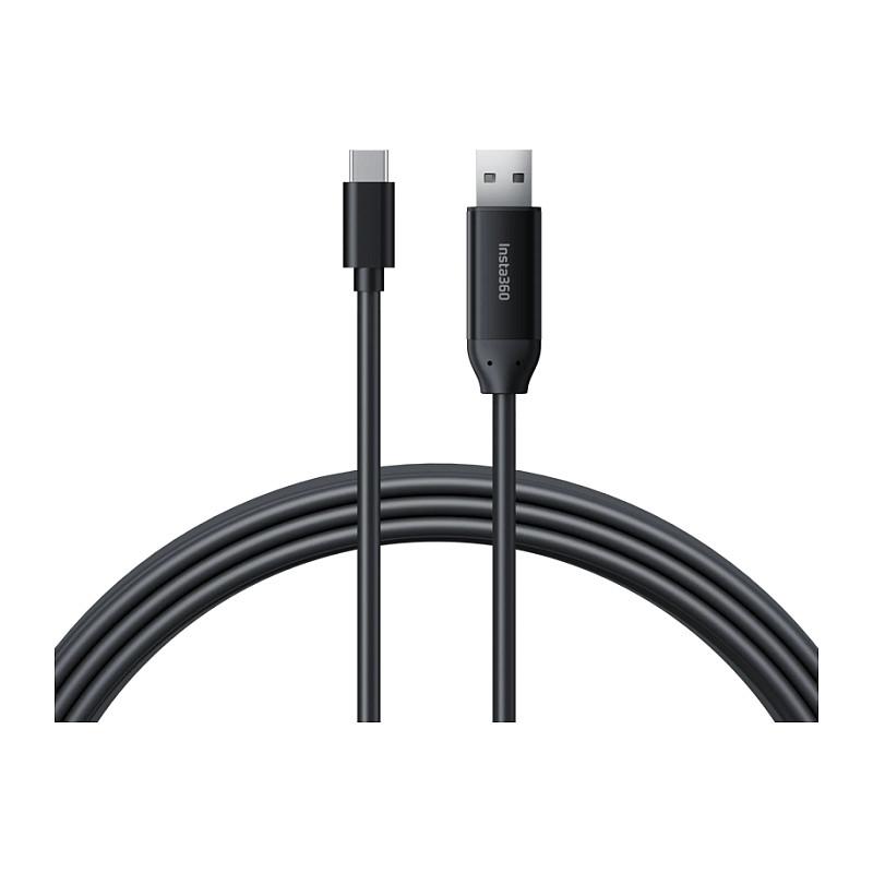 Kabllo USB Insta360, USB-A në USB-C, 10 m, USB 2.0 – Zezë - 3