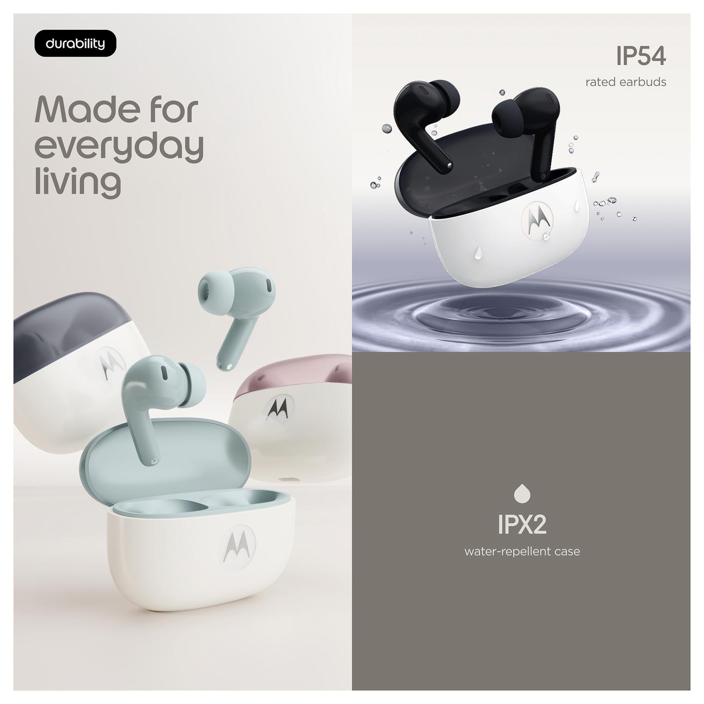 Kufje pa kabllo Motorola Moto Buds 2 / TWS / Bluetooth 6.0 / 11mm + 6mm / Dynamic ANC / Hi-Res Audio / 6 Mikrofona / IP54 - Carbon - 17