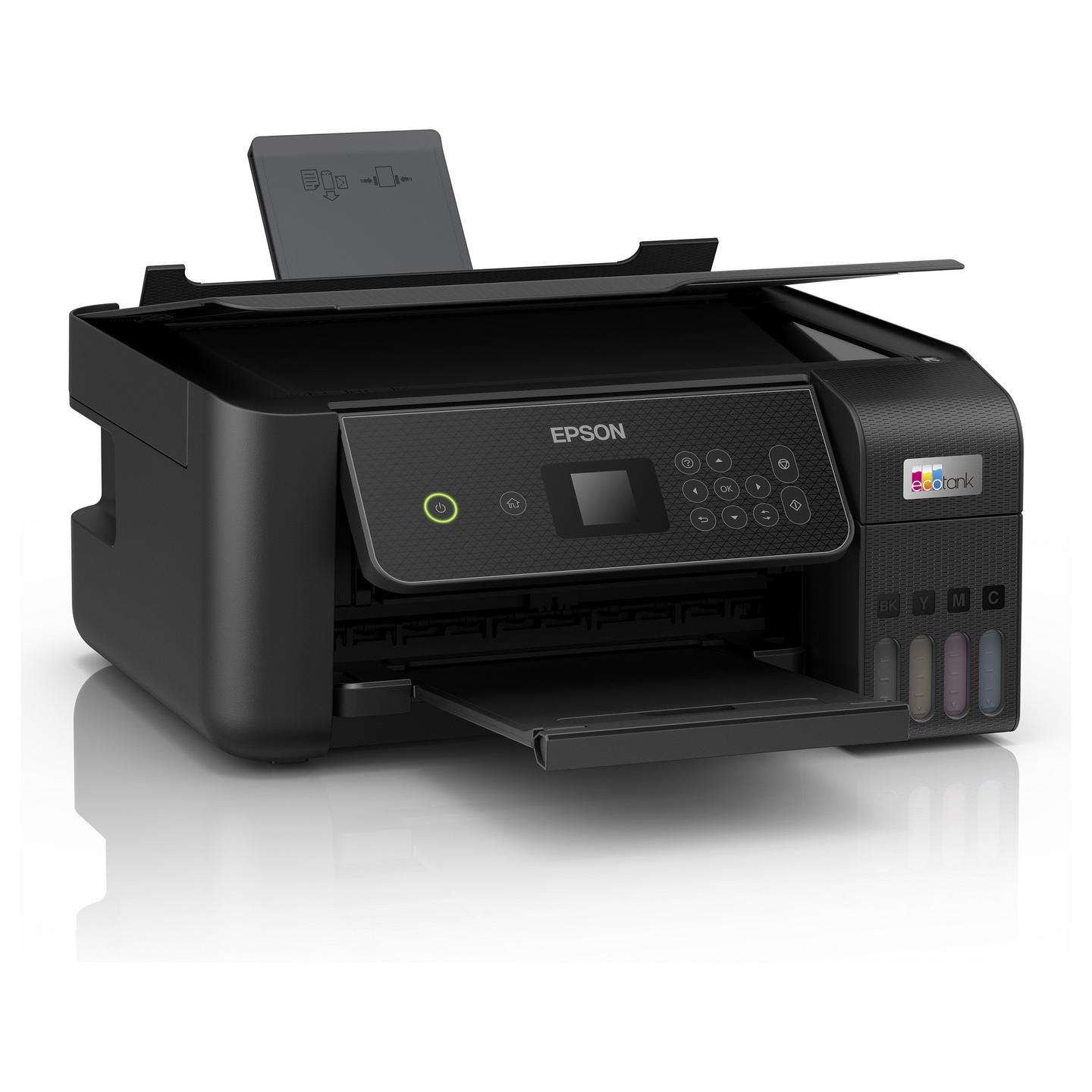 Printer Multifunksional Epson EcoTank ET-2871, Inkjet me Ngjyra, A4, 33ppm, 5760x1440DPI, Wi-Fi, USB 2.0 - Zezë - 2