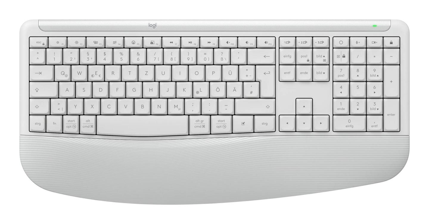 Combo (Tastierë & Maus) Logitech Signature Comfort Plus MK880, Bluetooth, Wireless, QWERTZ Gjermanisht - Bardhë - 3