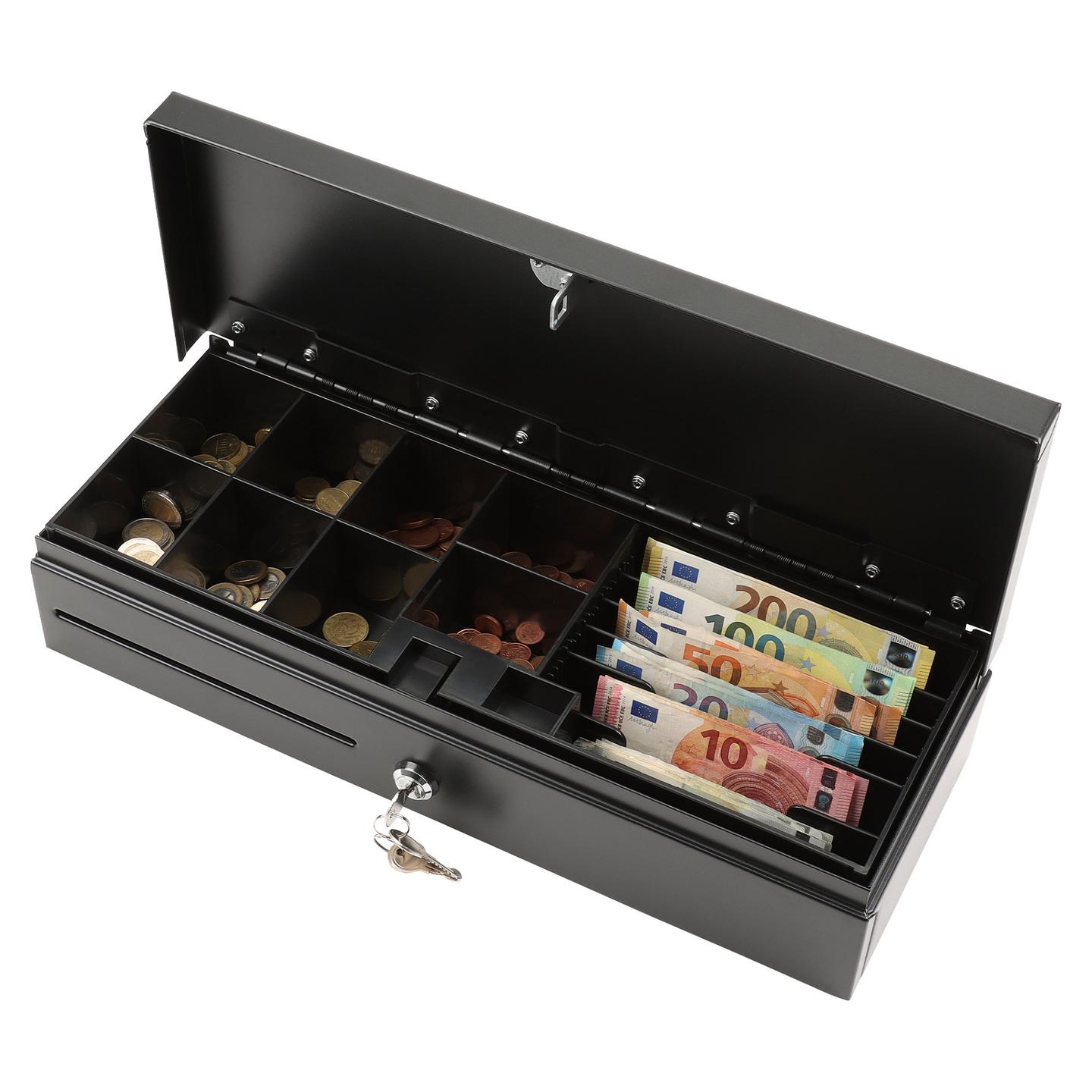 AIO (POS) System Olympia HS-170, 8 ndarje për monedha, 6 ndarje për kartëmonedha, RJ12, 12–24V + Mikroswitch + Bravë - Zezë - 2