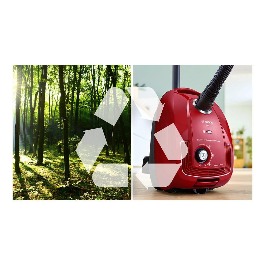 Fshesë me Vakum Bosch Serie 4 BGD38RD1H / 600W / 4L / 10m - Kuqe/Zezë - 11