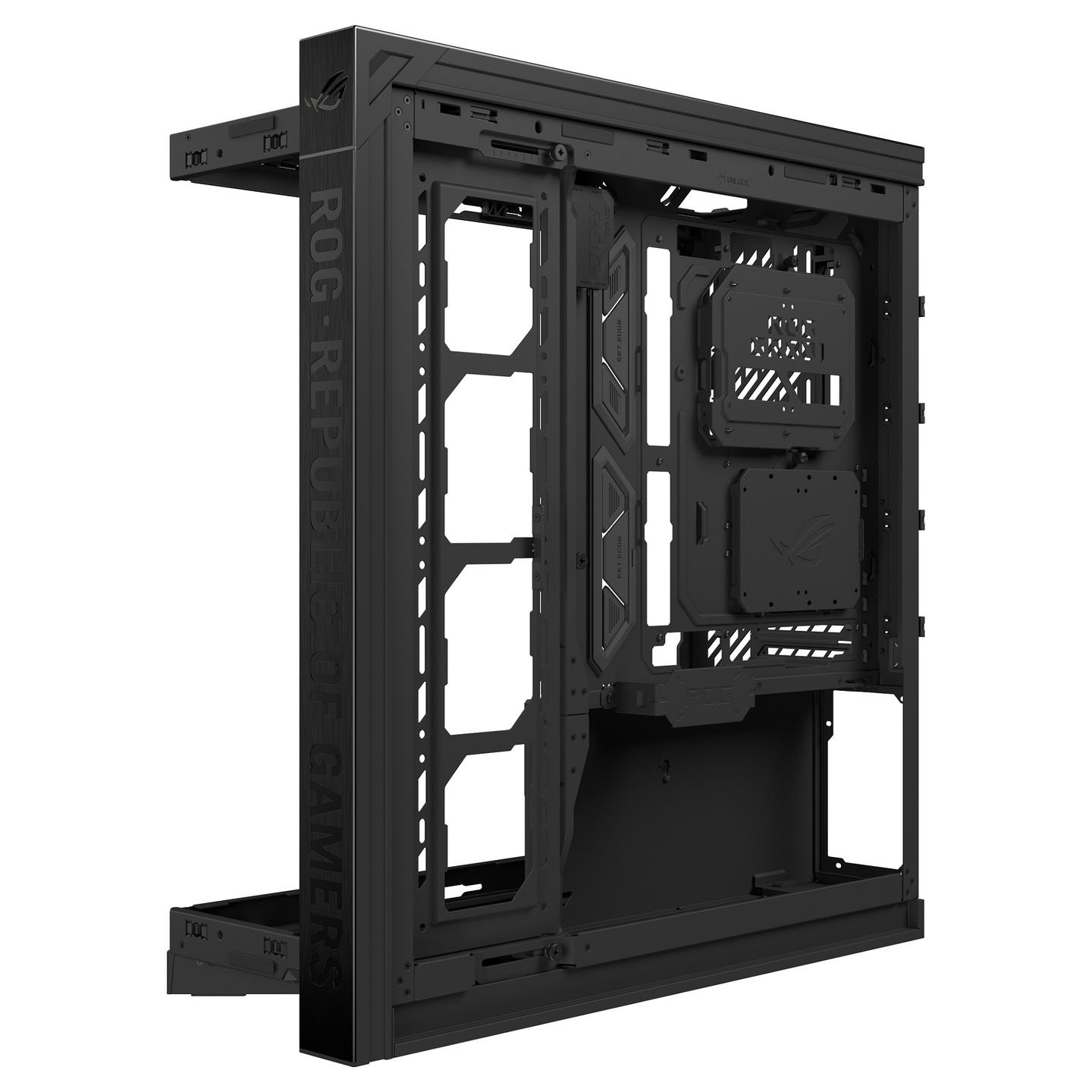 Kasë ASUS ROG CRONOX GR801 CURVE TG ARGB / Big-Tower / Xham i Temperuar / 4x120mm ARGB / EATX – Zezë - 14