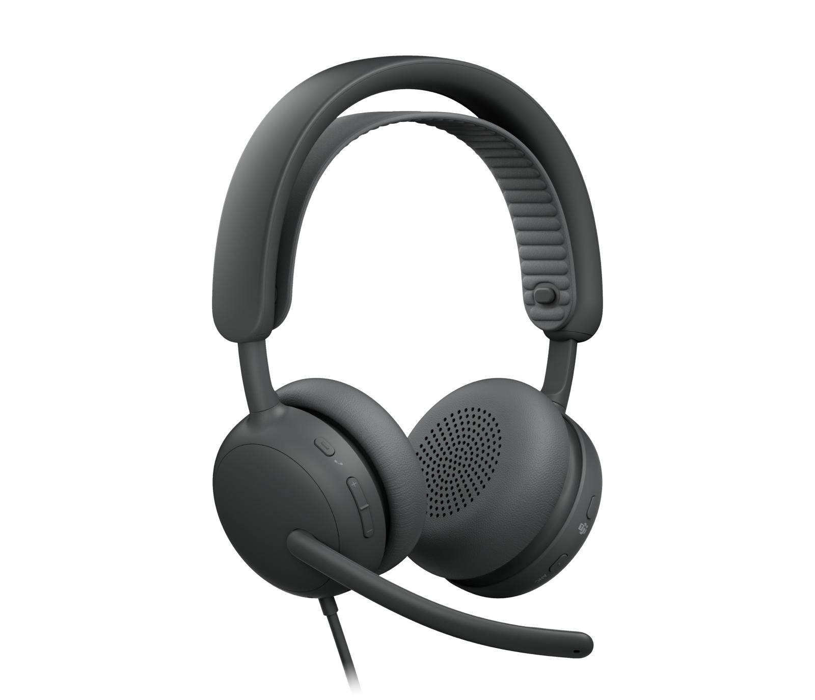 Kufje Logitech Zone Wired 2 / 981-001615 / Me Kabllo / USB-C + Adapter USB-A / Adaptive Hybrid ANC / Microsoft Teams Certified - Gri - 2