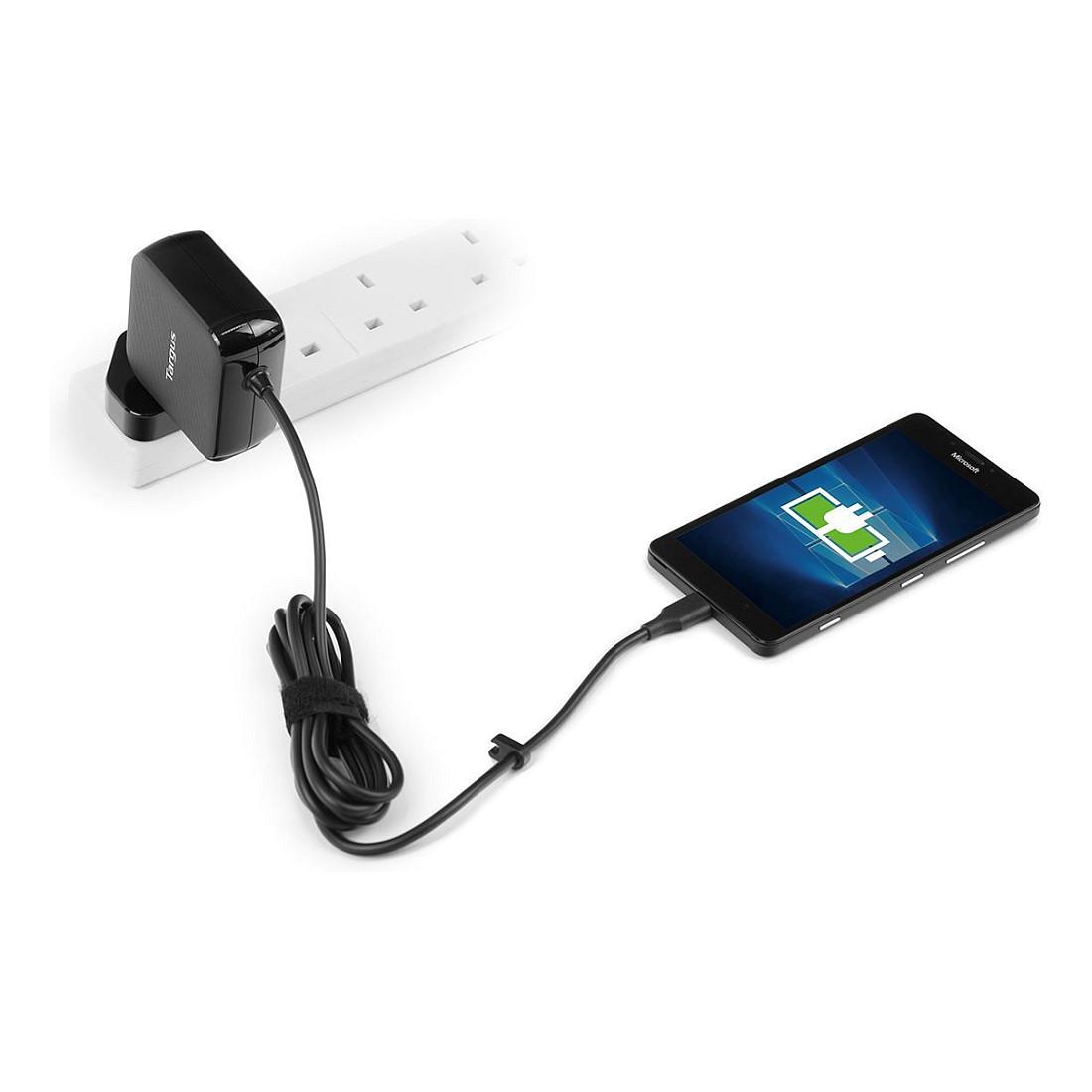 Adapter për Laptop Targus APA95EU, USB-C, 45W, Kabllo 1.8 m, 3 Përshtatës Prizash Ndërkombëtare – Zezë - 3