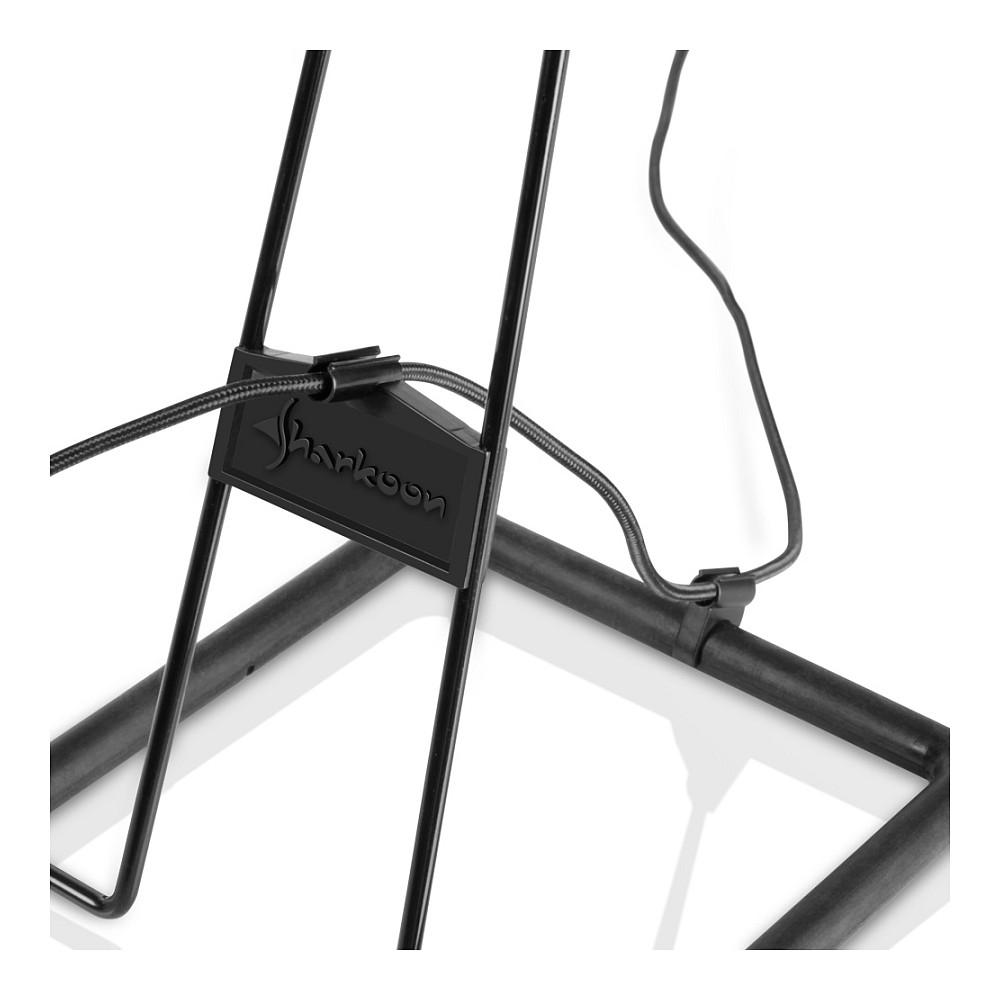 Mbajtëse për Kufje Sharkoon X-Rest PRO, Metal, Mouse Cable Guide, 138 × 138 × 263 mm – Zezë - 4