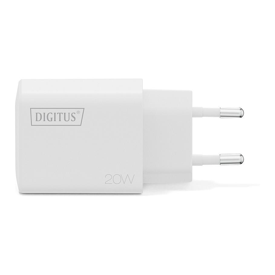 Adapter Digitus DA-10300 / 20W / 1x USB-C + 1x USB-A / Fast Charging - Bardhë - 8