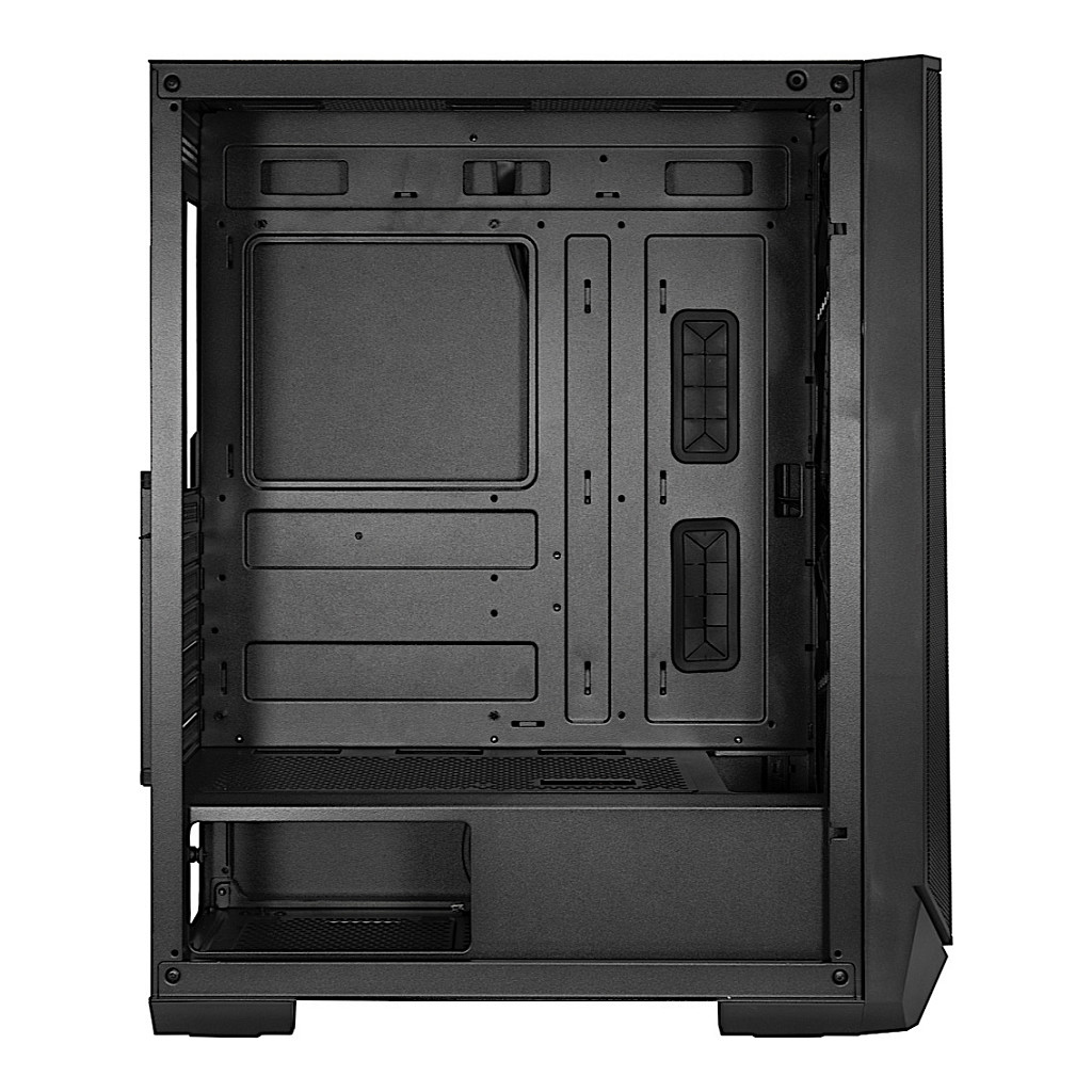 Kasë PC Inter-Tech IT-3503 Airstream / Midi Tower / eATX / ATX / 2x 200mm ARGB Fan / 1x 3.5" + 3x 2.5" Bay / Tempered Glass / USB-C - Zezë - 6