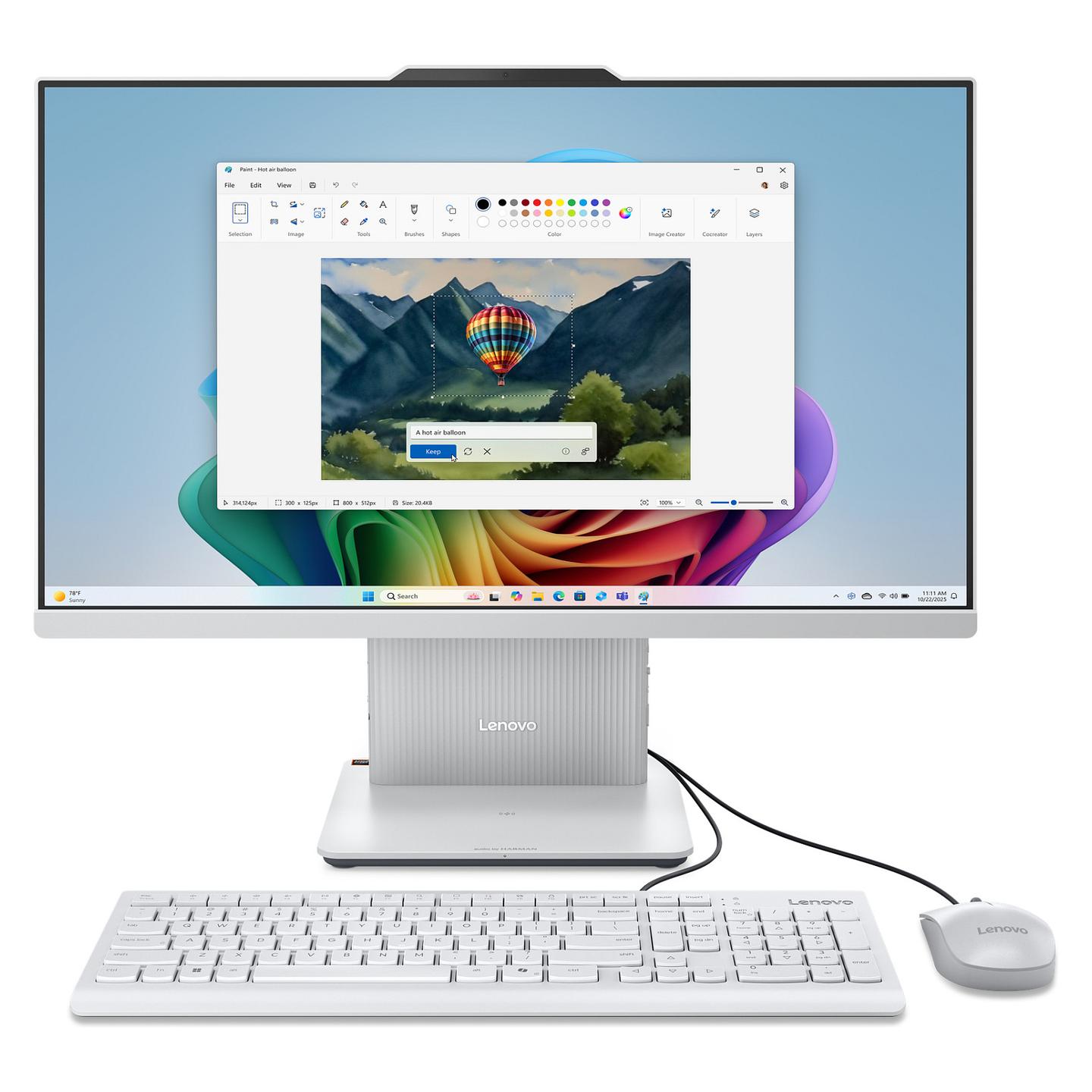 AIO Lenovo IdeaCentre AIO 24AKP10, Ryzen 7 250, 16GB DDR5, 512GB, 23.8" FHD IPS, AMD Radeon 780M, Tastierë & Maus - Hiri - 10