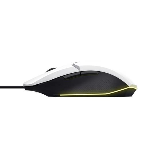 Maus Gaming Trust GXT 109W Felox / Wired / 200-6400 DPI / 6 Butona / LED Shumëngjyrësh - Bardhë - 4