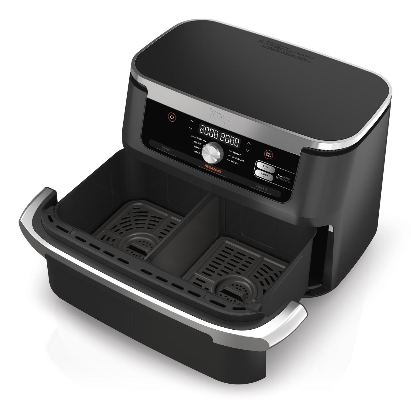 Fryer SharkNinja Foodi FlexDrawer AF500EU / 10.4L / 2470W / DualZone – Zezë/Inox - 3