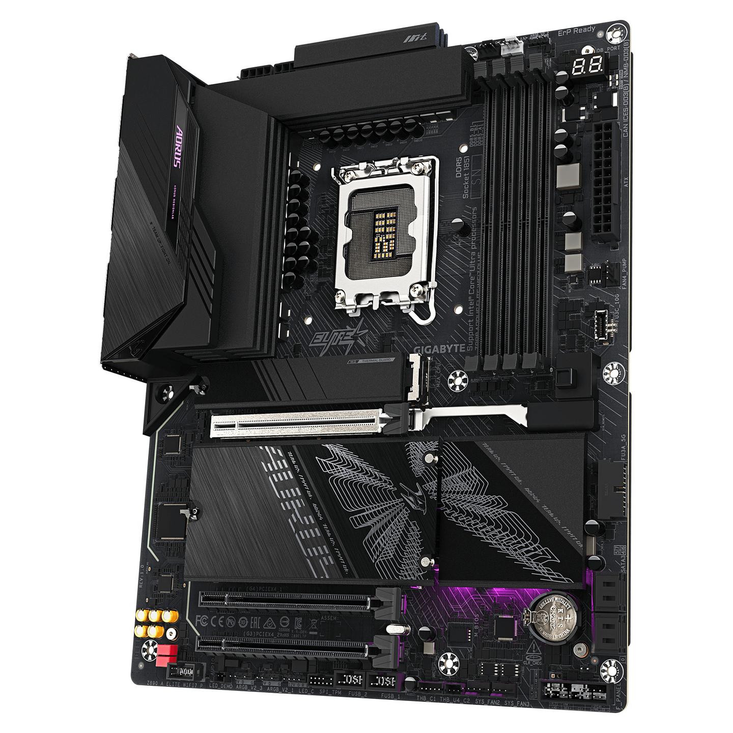 Pllakë Amë Gigabyte Z890 AORUS ELITE WIFI7 / Intel LGA1851 / DDR5 / ATX / Wi-Fi 7 / 5GbE LAN - 4