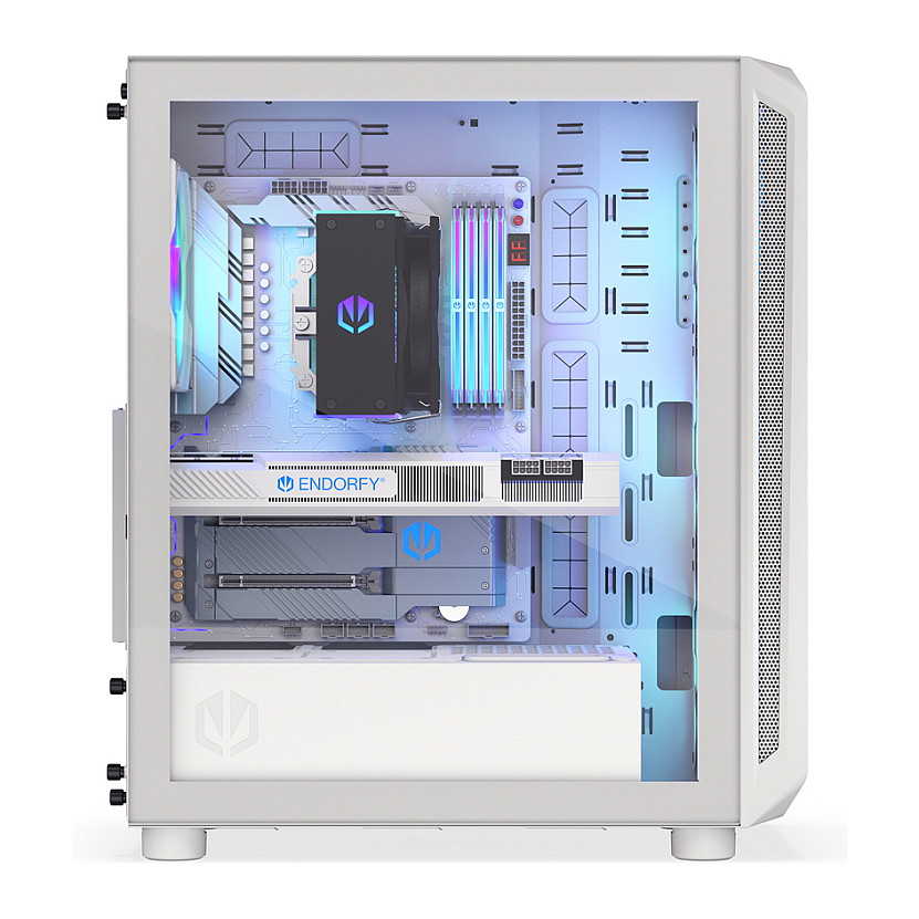 Kasë PC ENDORFY Arx 500 ARGB White / Mid Tower / ATX / 3x 140mm Front + 1x 140mm Rear Fan / ARGB / Mesh - Bardhë - 12
