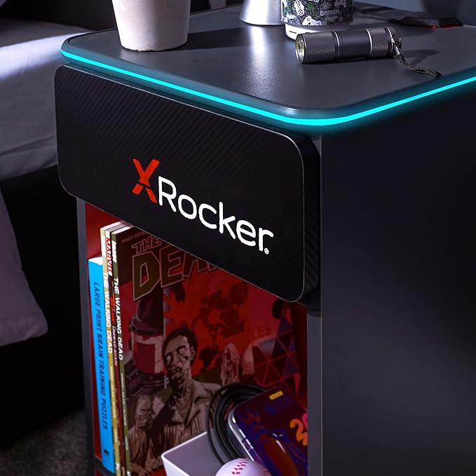 Tavolinë Gaming X Rocker Carbon-Tek - Gri/Kuqe - 4