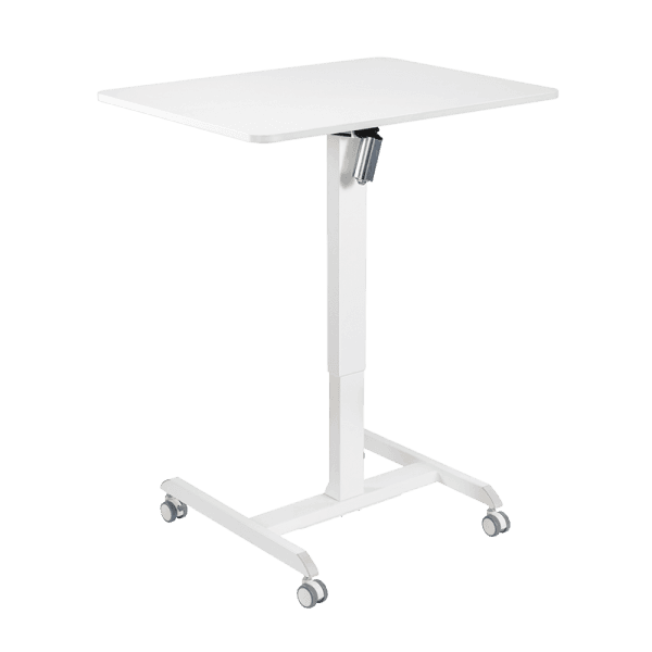 Tavolinë Elektrike LogiLink EO0050W, Ulur-Në-Këmbë, 80 × 60 cm, 74–114 cm, 1 Motor, me Rrota - Bardhë - 2
