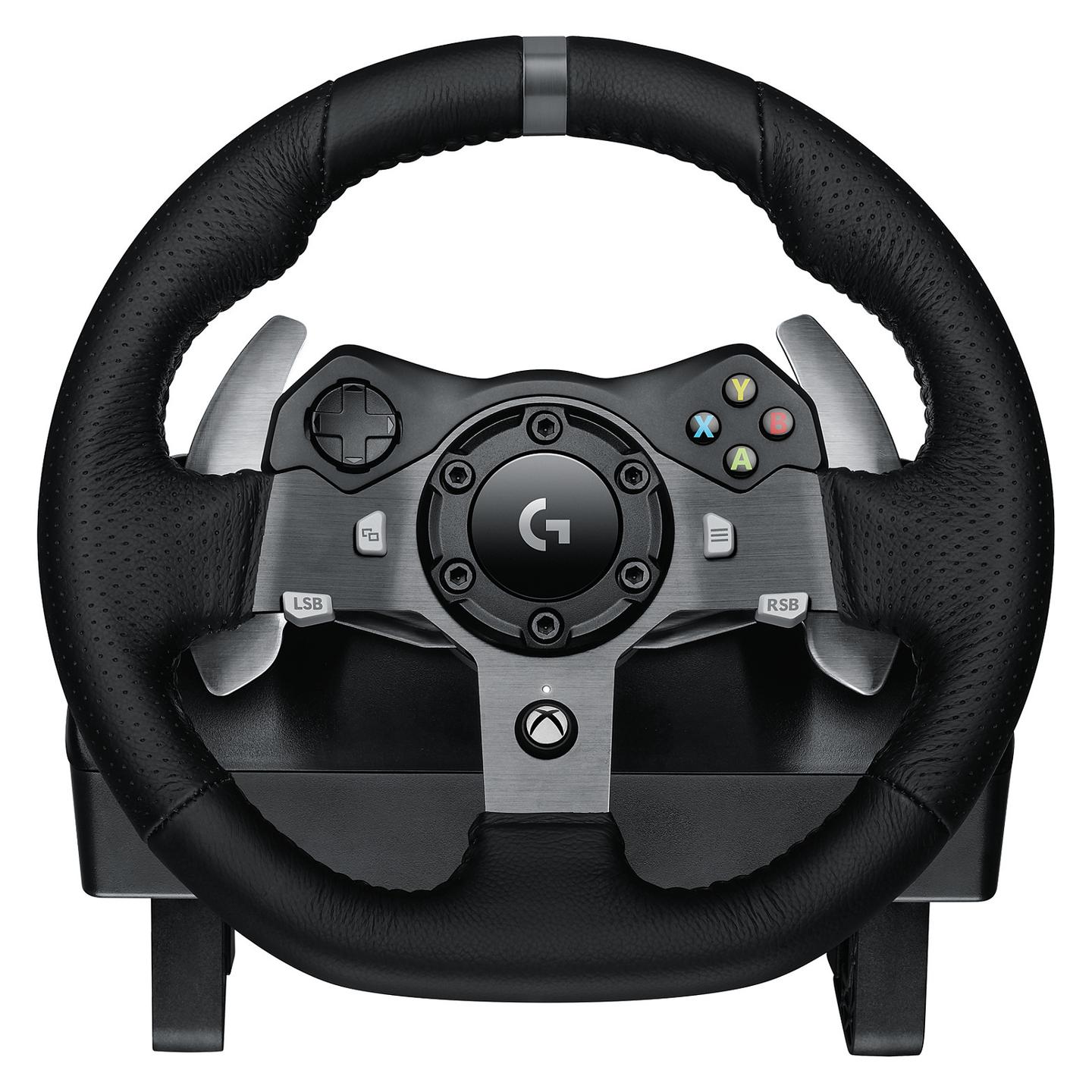 Timon dhe Pedale Logitech G920 Driving Force, Xbox One, Xbox Series X|S, PC, USB, 900° Rrotullim, Force Feedback me 2 Motorë – Zezë - 2