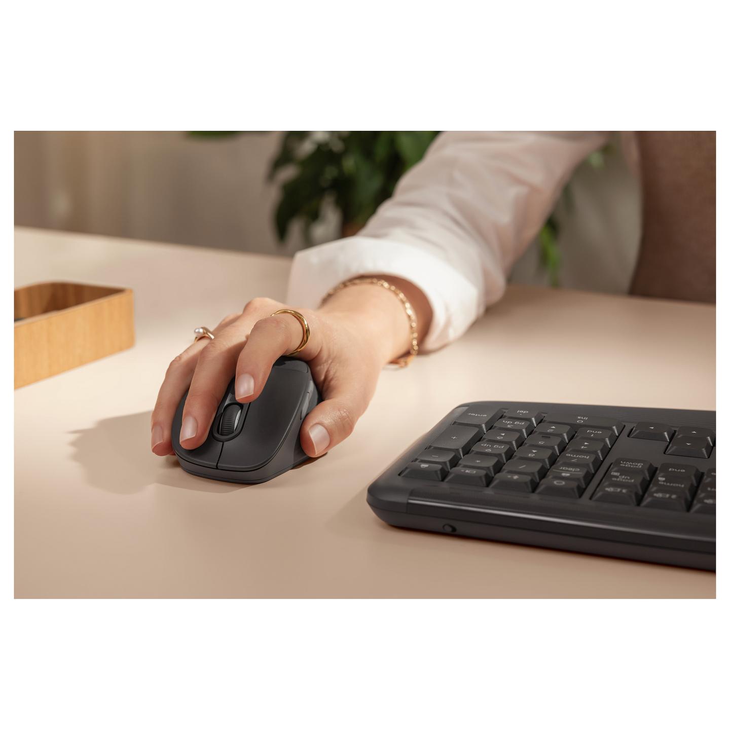 Maus pa kabllo Logitech Signature Comfort Plus M850 L / Optik / 4.000 DPI / RF Wireless + Bluetooth / 6 Butona - Grafit - 11