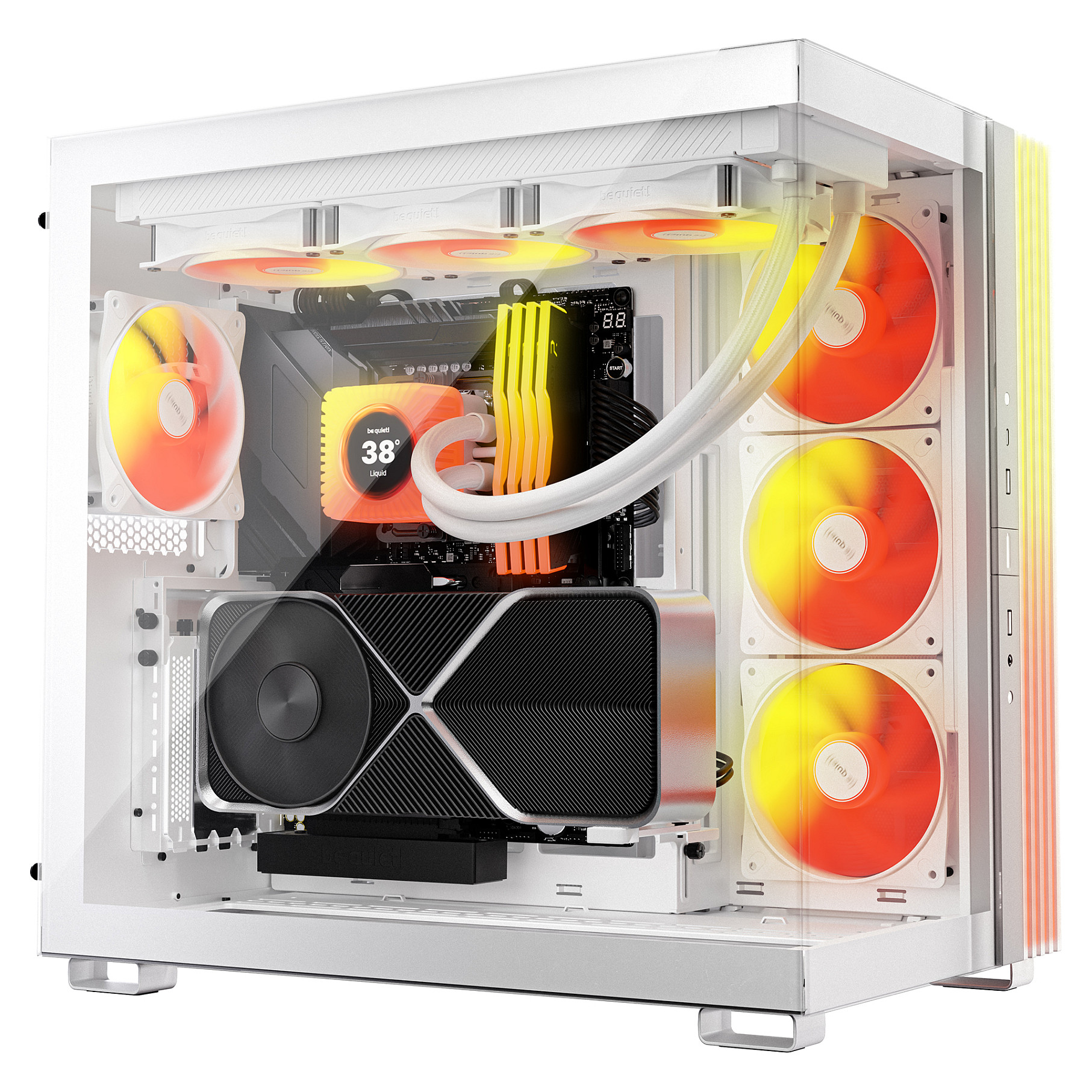 Ftohës për Procesor be quiet! LIGHT LOOP 360mm LCD / AIO / 360mm / 3x120mm / ARGB / LCD - Bardhë - 6