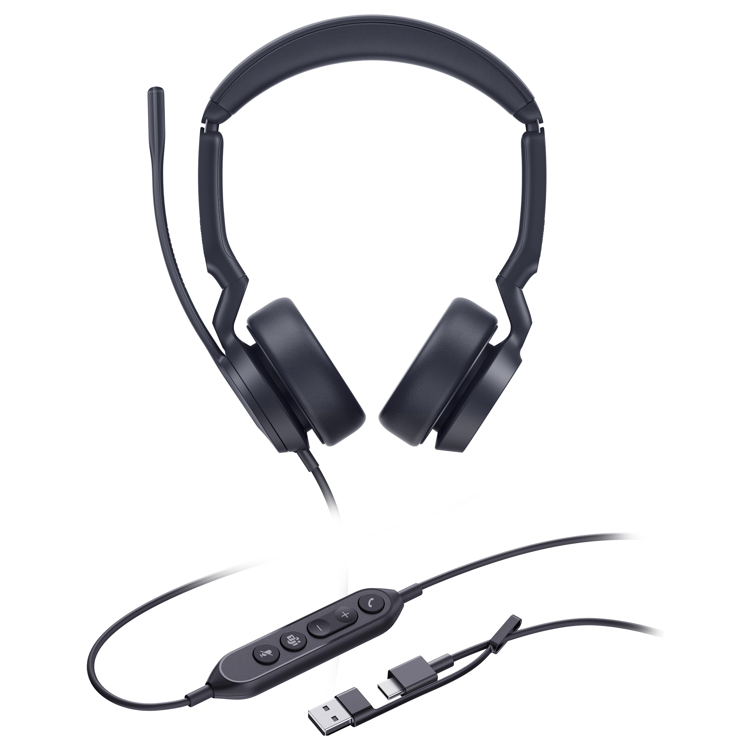 Kufje me kabllo Yealink UH44 Dual Teams / USB-C | A / Business Headset / 2 Mikrofona – Zezë