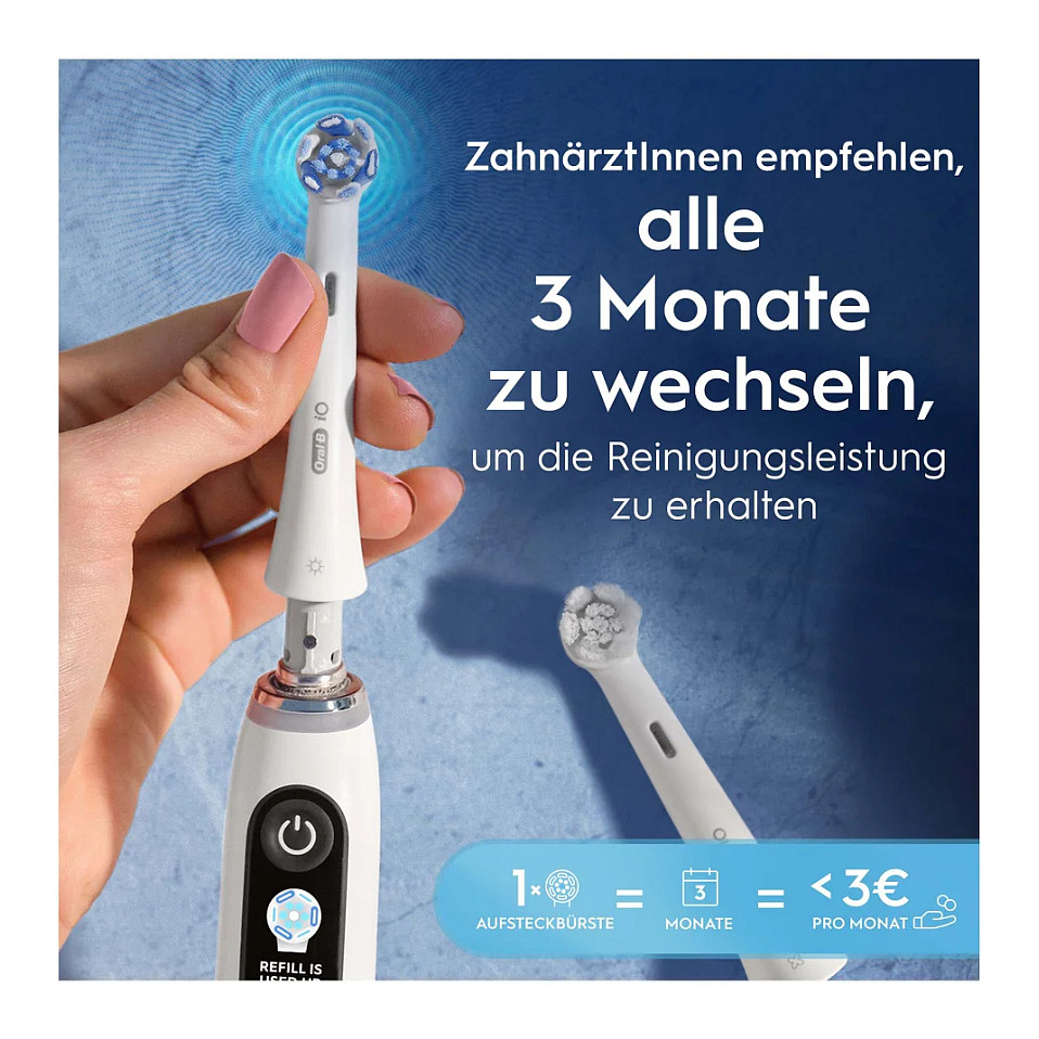 Koka zëvendësuese për furçë elektrike Oral-B iO Ultimate Clean / 2 copë / Deep Cleaning – Bardhë - 4