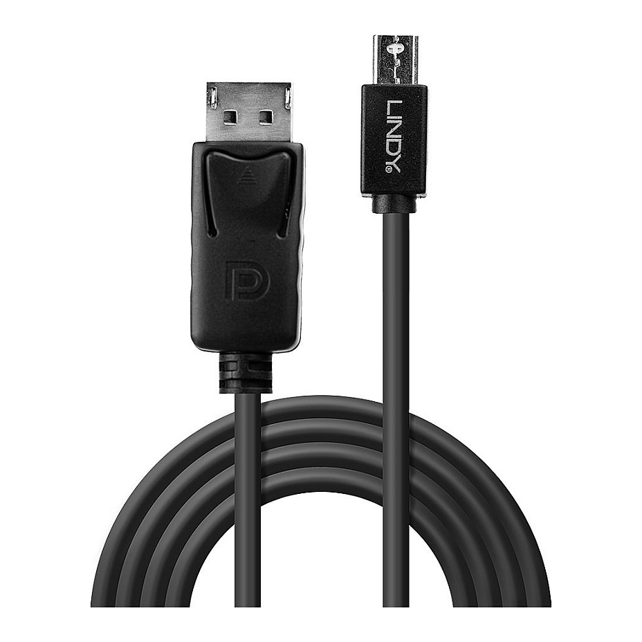 Kabllo Lindy Mini DisplayPort në DisplayPort / 3m / DisplayPort 1.2 / 4K 60Hz - Zezë - 2