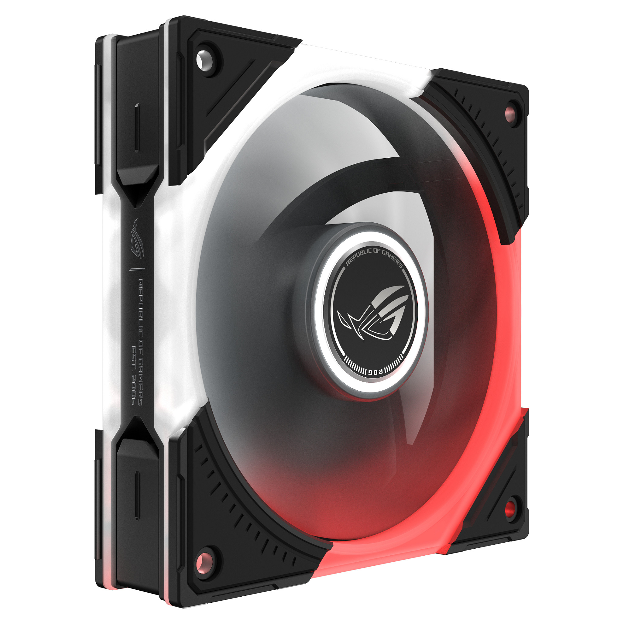 Ftohës për Kasë ASUS ROG Eurux GR120 ARGB Reverse / 120mm / 30mm / PWM / 2200 RPM / 70 CFM / ARGB / 3-Pack / ROG Hub – Zezë/Kuqe/Bardhë - 13