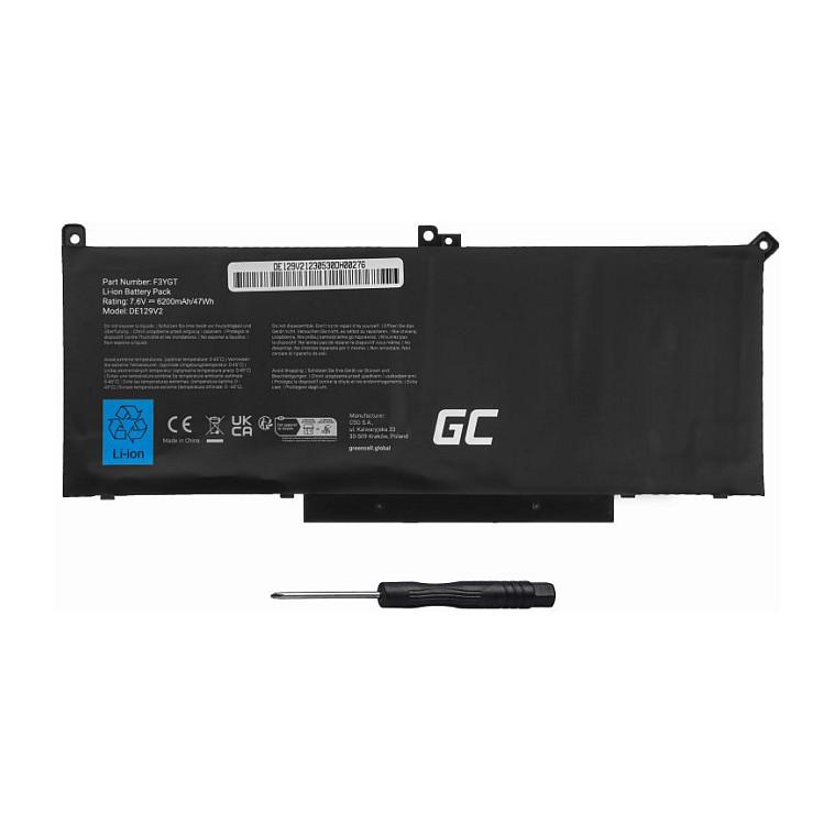 Bateri Green Cell DE129V2, 5800mAh, 7.6V, për Dell Latitude - Zezë - 3