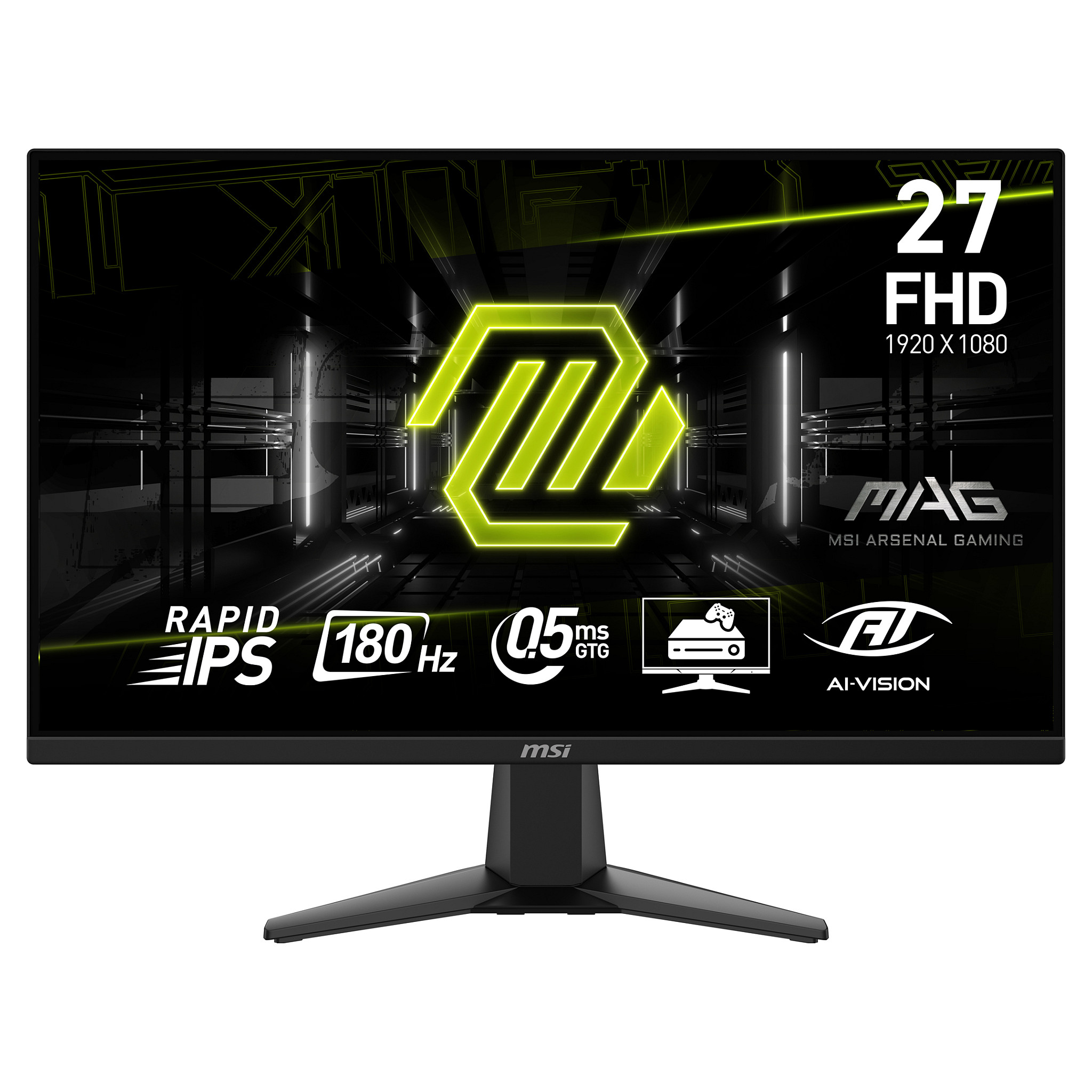 Monitor Gaming MSI MAG 275F / 27" / Full HD Rapid IPS / 180Hz / 0.5ms / HDMI+DP - Zezë