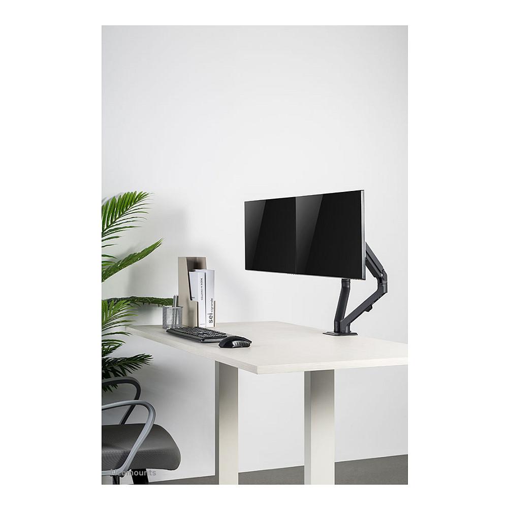 Mbajtëse për Monitor Neomounts FPMA-D650DBLACK / 2 Monitorë / 17"-27" / 7kg për Monitor / Coil Spring / Clamp-Grommet / Tilt +90° deri -45° / Swivel 180° / Rotacion 360° - Zezë - 14