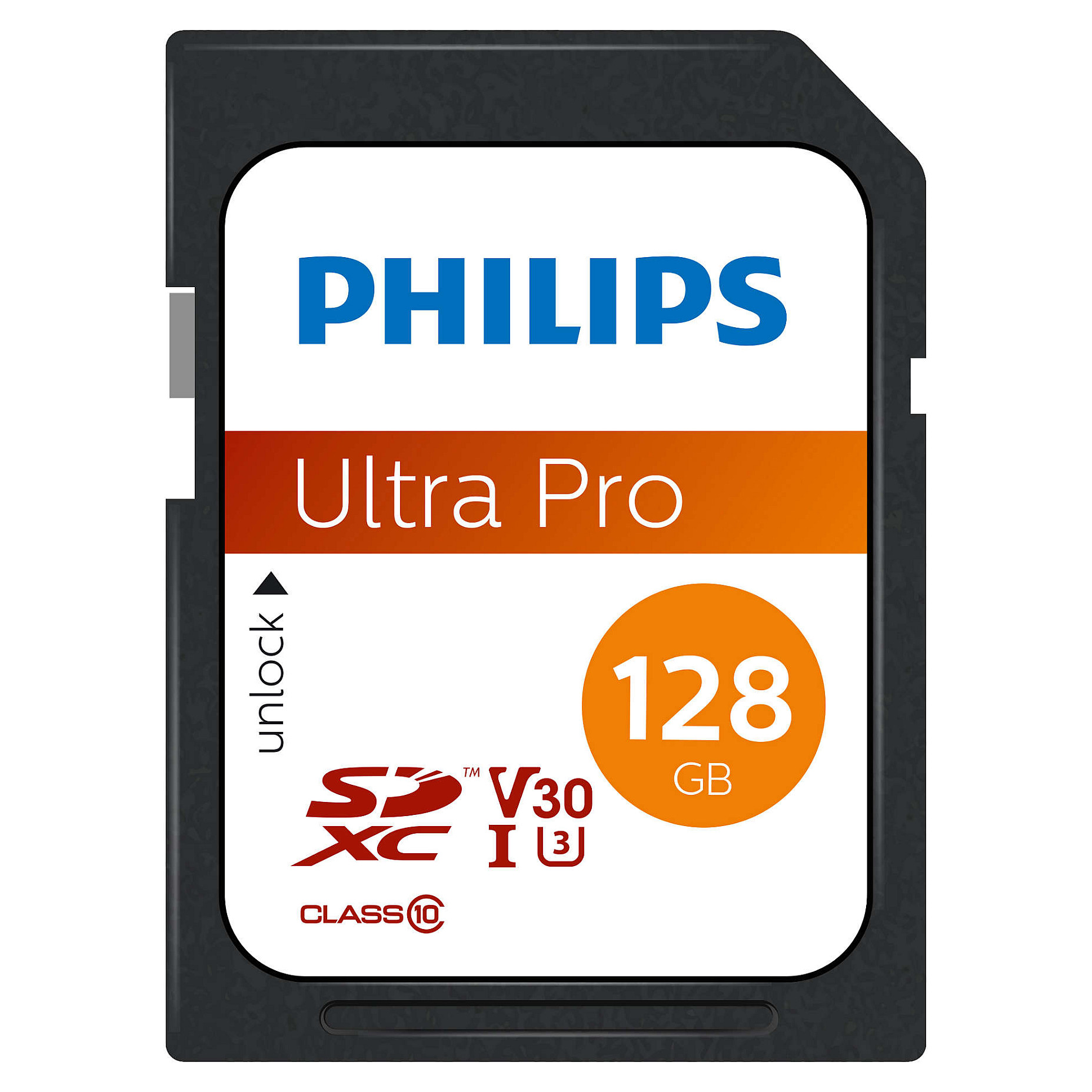 Kartë Memorie SD Philips Ultra Pro / 128GB / SDXC / UHS-I / U3 / V30 - Zezë