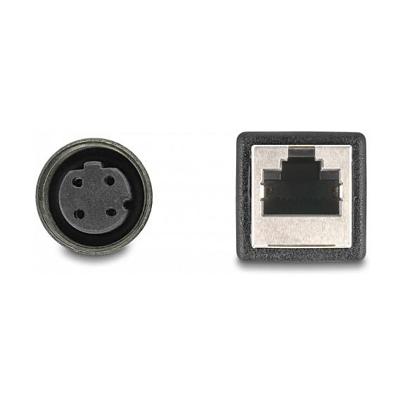 Kabllo për Rrjet DeLOCK 60066 / Cat 5e / S/FTP / M12 D-coded 4-pin Femër → RJ-45 Femër / 0.5m - Zezë - 3